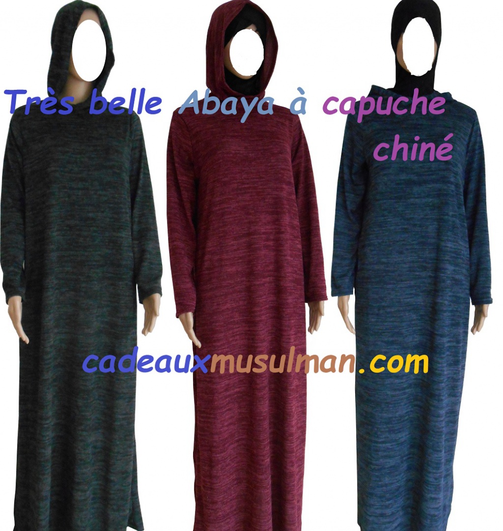 Abaya à capuche chez cadeauxmusulman.com 
