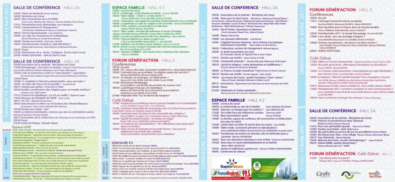 RAMF 2017 : le programme de la rencontre de l'UOIF au Bourget