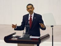 Le président américain, Barack Obama, lors de sa visite à Ankara, en Turquie, le 6 avril dernier. Le président américain, Barack Obama, lors de sa visite à Ankara, en Turquie, le 6 avril dernier.