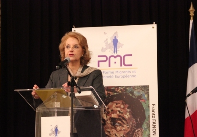 Anissa Boumediene parle de son attachement à l'œuvre de Frantz Fanon. Anissa Boumediene parle de son attachement à l'œuvre de Frantz Fanon.