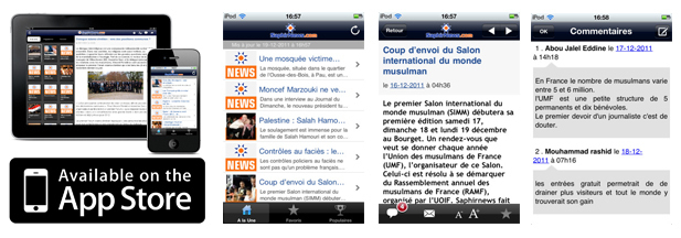Les applications mobiles Saphirnews.com