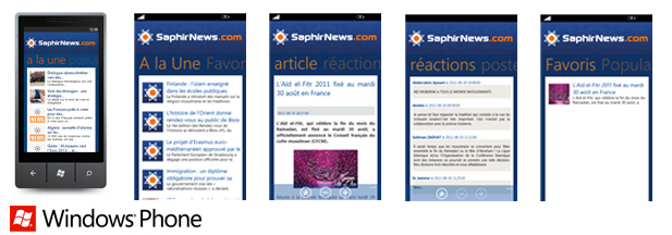 Les applications mobiles Saphirnews.com Les applications mobiles Saphirnews.com