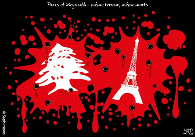 Paris et Beyrouth, même terreur, mêmes morts