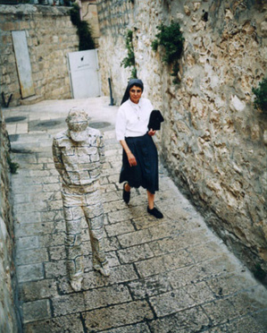 Liu Bolin hiding in Italy. Liu Bolin hiding in Italy.