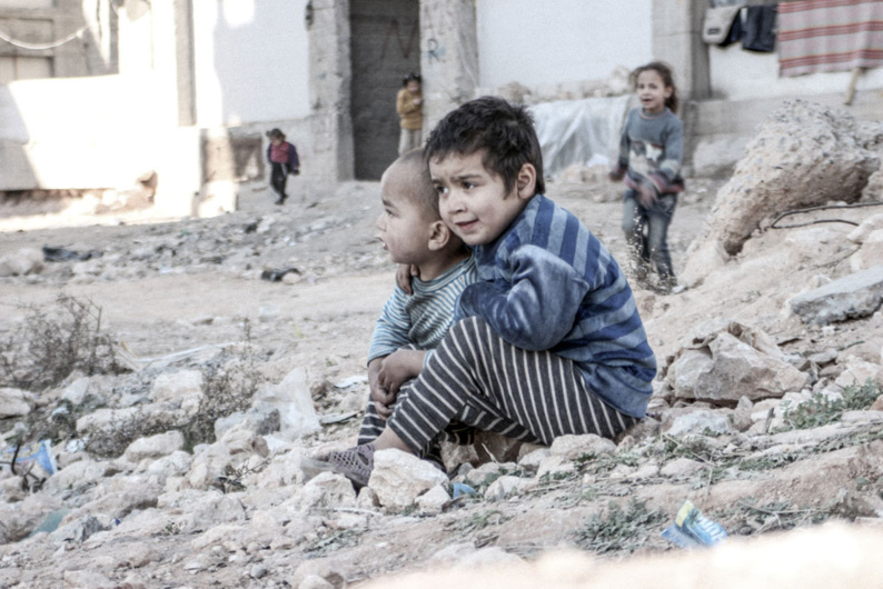Photo d'enfants syriens prise à Alep. © Unicef