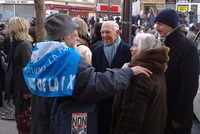 Stéphane Hessel à la manifestation de Paris du 03/01/2009
