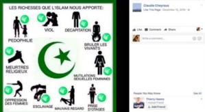 Le partage de Claudie Cheyroux, candidate du FN aux législatives dans les Pyrénées-Atlantiques. Le partage de Claudie Cheyroux, candidate du FN aux législatives dans les Pyrénées-Atlantiques.