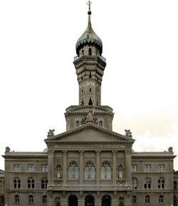 Demain, le Parlement suisse surmonté d'un minaret ? C'est en tout cas l'avenir que prédisaient des partisans de l'initiative avec ce montage photographique, si celle-ci ne passait pas ! (photo : Flickr)