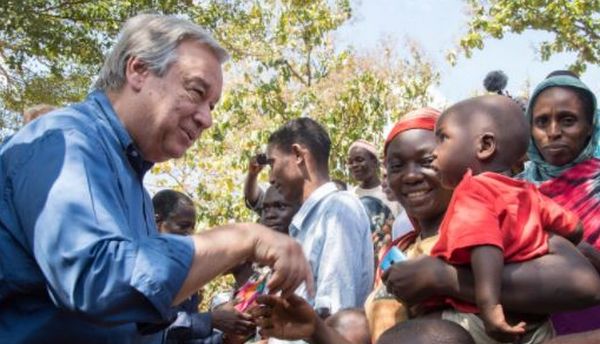 La visite du secrétaire général de l’ONU, Antonio Guterres, en visite en Centrafrique pour qui il réclame l'aide de la communauté internationale face aux violences qui minent le pays depuis plusieurs années. © Twitter/ONU