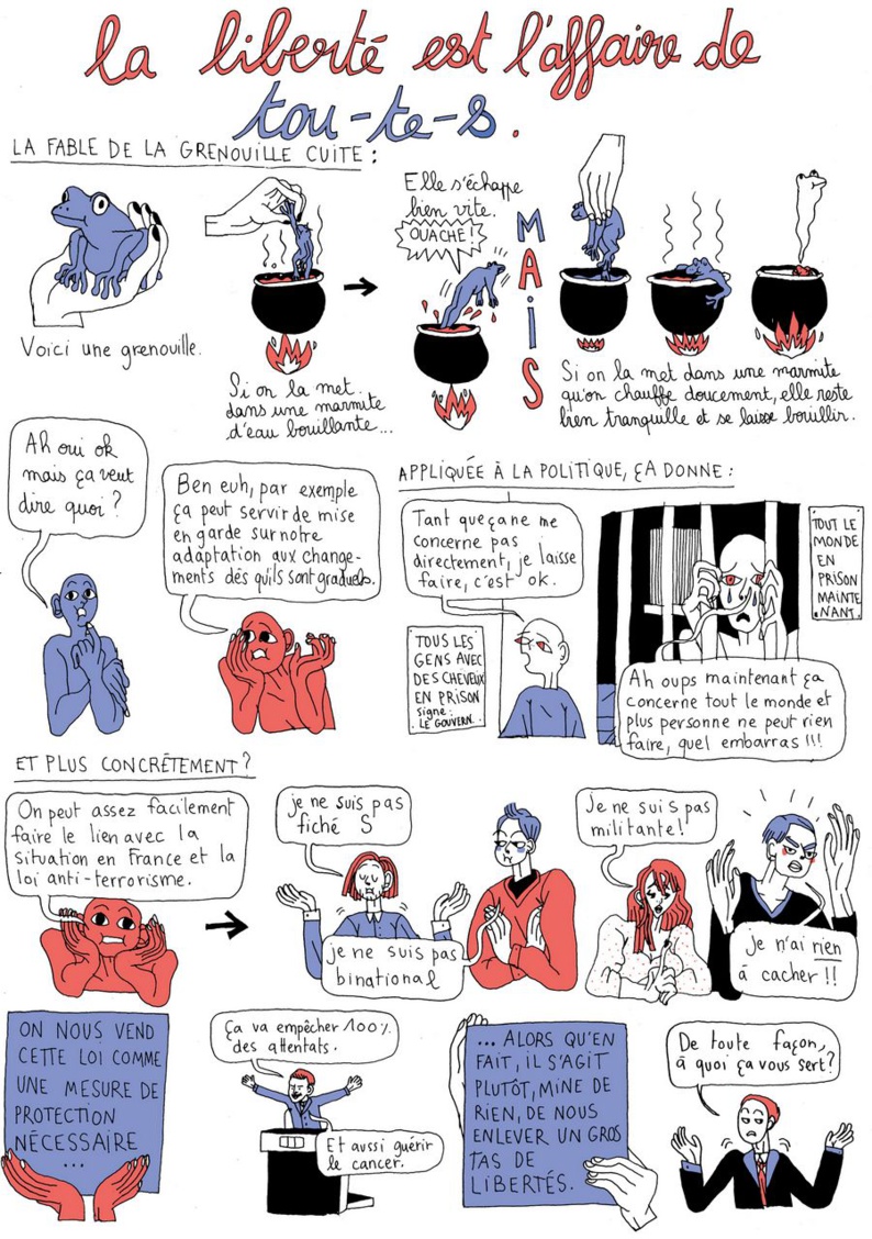 « La liberté est l’affaire de tous » : une BD pour dénoncer la loi antiterroriste « La liberté est l’affaire de tous » : une BD pour dénoncer la loi antiterroriste