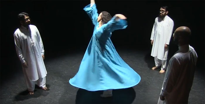 « Ton chant est prière, et cette prière est ma danse », lit-on dans la présentation du spectacle Noor des musiciens Shuaïb, Hubaïb et Behlole Mushtaq et de la danseuse Alexia Martin. Ils font partie de la programmation des Iftars de l'ICI, qui se tiennent les 19 mai, 26 mai, 2 juin et 9 juin, à l'Institut des cultures d'islam.