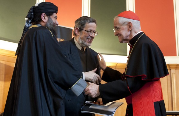 Le cardinal Jean-Louis Tauran, lors de la rencontre interreligieuse « Together in Prayer for Peace », en juin 2013, en Grande-Bretagne. (© Mazur/Catholic News)