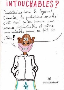 Une des caricatures du candidat FN.