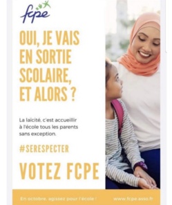 Laïcité : une affiche de la FCPE défendant le droit des mères voilées aux sorties scolaires critiquée Laïcité : une affiche de la FCPE défendant le droit des mères voilées aux sorties scolaires critiquée