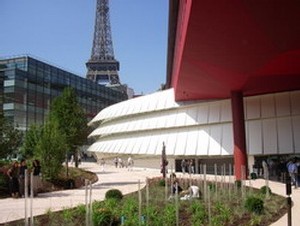 Vue sur l'entrée du plateau et le guichet