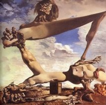 Les Prémonitions de la guerre civile, de Dali