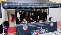 Des bikers et des cyclistes en piste ensemble contre la maltraitance infantile Des bikers et des cyclistes en piste ensemble contre la maltraitance infantile