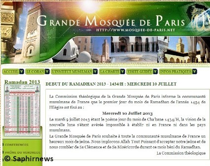 Mosquée de Villejuif » Calendriers Ramadan 2010/1431
