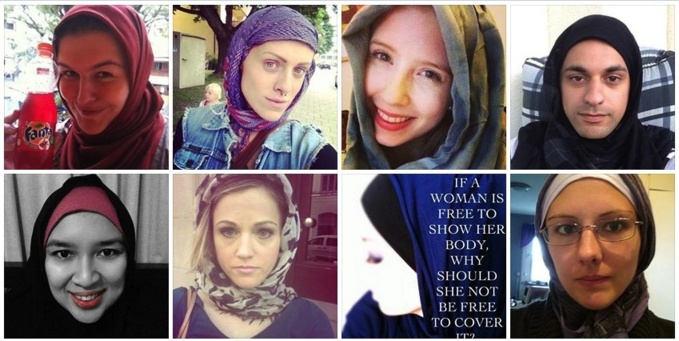 Photos postées par des internautes sur le compte Facebook Hijabuppropet.