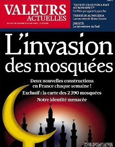 "L'invasion des mosquées", titre Valeurs actuelles en Une le 15 mai.