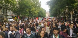 Manifestation pour Gaza à Paris.