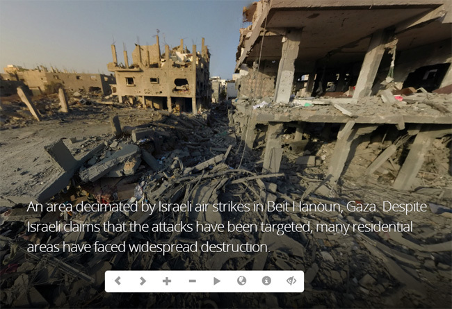 Visite virtuelle dans les ruines de Gaza bombardée