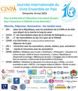Journée du vivre ensemble : une marche pour la paix de Paris à Pantin Journée du vivre ensemble : une marche pour la paix de Paris à Pantin