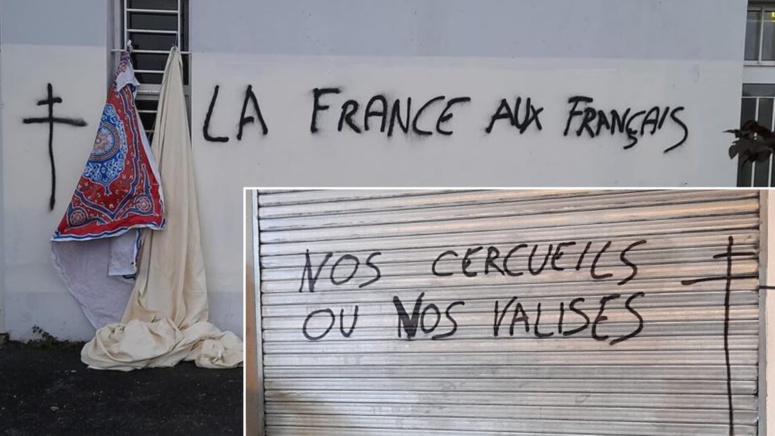 Islamophobie : des tags menaçants retrouvés sur la mosquée de Pessac Islamophobie : des tags menaçants retrouvés sur la mosquée de Pessac
