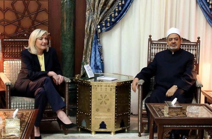 La rencontre du FN avec l'imam d'Al Azhar, vue par Marine le Pen La rencontre du FN avec l'imam d'Al Azhar, vue par Marine le Pen