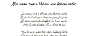 J’ai croisé, tout à l’heure, une femme voilée J’ai croisé, tout à l’heure, une femme voilée