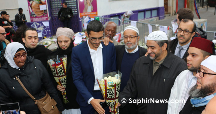 A Paris, l'hommage des imams aux victimes des attentats A Paris, l'hommage des imams aux victimes des attentats
