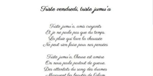 Triste vendredi, triste jumu'a Triste vendredi, triste jumu'a