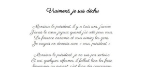 Vraiment, je suis déchu