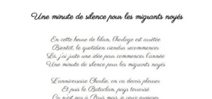 Une minute de silence pour les migrants noyés Une minute de silence pour les migrants noyés