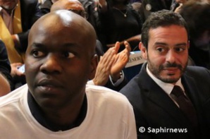 Georges Tchantchuing, frère de Moussa, aux côtés du député de Seine-Saint-Denis Razzy Hammadi.