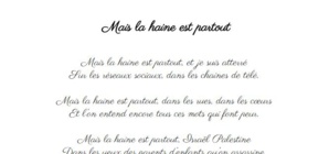 Mais la haine est partout Mais la haine est partout