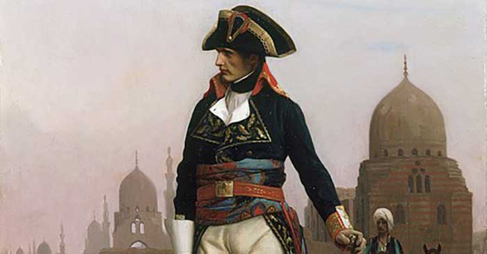 Le général Bonaparte au Caire, en Egypte. peint par Jean-Léon Gérôme vers 1863.