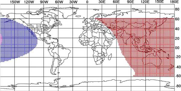Selon la carte prévisionnelle de l’IAC pour mardi 17 février 2026, le nouveau croissant lunaire ne sera visible que dans une toute petite partie du monde (zones en magenta).