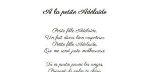 A la petite Adélaïde A la petite Adélaïde