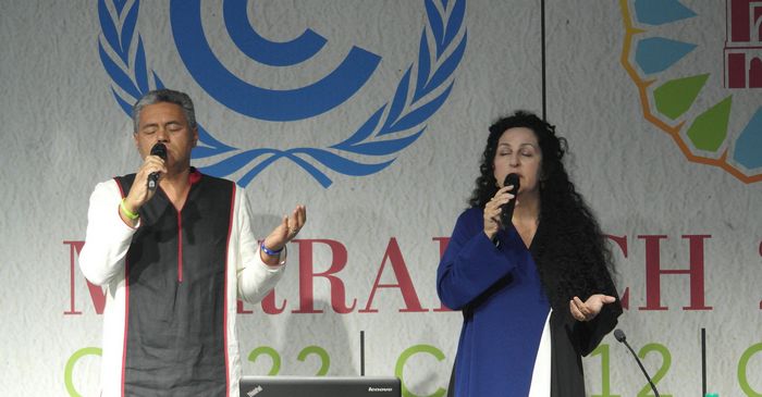A Marrakech, le 10 novembre pour la remise officielle de la Déclaration interconfessionnelle dans le cadre de la COP22. © Green Faith