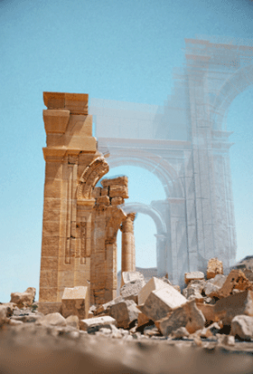 Arche de Palmyre, reconstruction 3D (photo : © Iconem /DGAM)