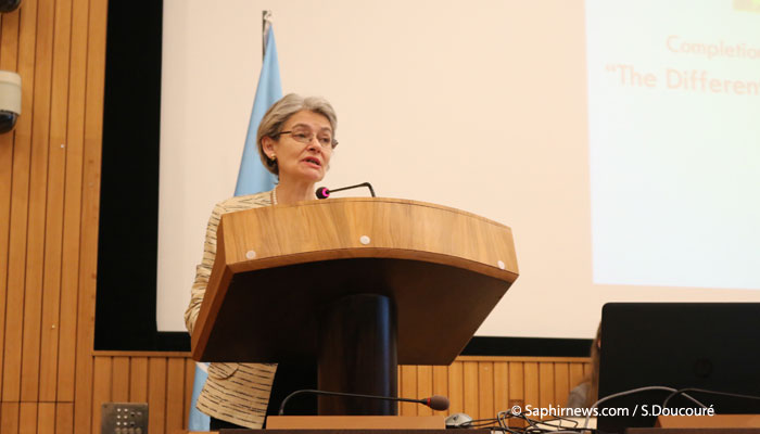 Irina Bokova, directrice générale de l'Unesco. © Saphirnews.com