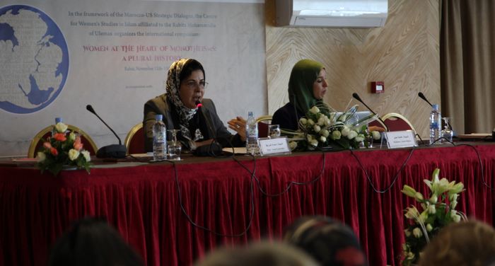 Asma Lamrabet – Colloque 12 et 13 novembre 2014 –  Femmes au coeur des monothéismes: une histoire plurielle. © Women SenseTour - in Muslim Countries