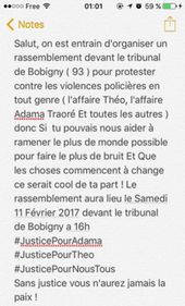 Bobigny : « Théo et Adama nous rappellent pourquoi Zyed et Bouna courraient »