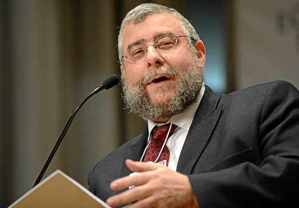 Pinchas Goldschmidt, président de la Confédération des rabbins européens et Grand rabbin de Moscou, au Forum économique mondial en 2013.