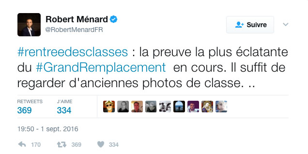Robert Ménard condamné pour ses propos sur le « grand remplacement »