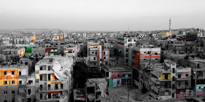 « Flags », œuvre de l’artiste syrien Tammam Azzam.