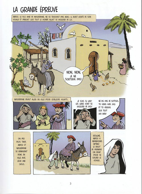 Extrait de la BD « Où vas-tu Nasreddine ? » de Patrice Zeltne. (photo © D. R.)