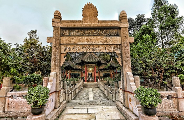 La Grande Mosquée de Xi'an, une ancienne capitale de la Chine impériale qui fut l'un des points de départ de la Route de la soie, est l'une des plus anciennes et les plus renommées de l'Empire du Milieu. © 360Cities