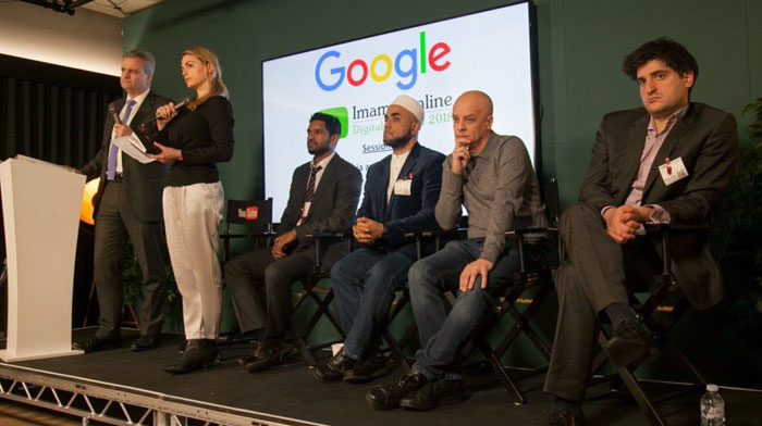 Outre la question du leadership musulman dans le monde et de la place des femmes dans l’enseignement de l’islam, le 2e Sommet digital d’Imams Online, qui s’est tenu le 31 janvier, à Londres (Royaume-Uni), a porté sur la montée de l’islamophobie et de l’extrême droite. Ici, la 3e table ronde, animée par la journaliste Myriam François, a convié Tom Hurd, directeur du bureau gouvernemental de la sécurité et du contre-terrorisme, Sadek Hamid, chercheur à l’université d’Oxford, Nigel Bromage, directeur de Small Steps, Karim Pallant, manager à Facebook. (Photo © Imams Online)